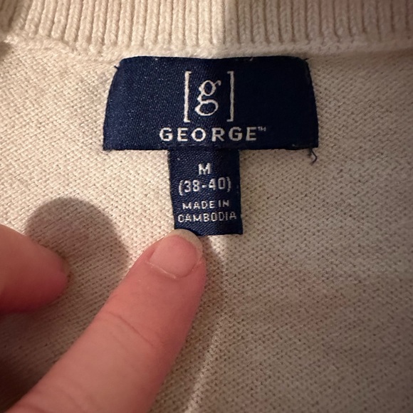 George- Size- Medium (38-40) striped two-tone men’s sweater! New! Never worn - Picture 6 of 10